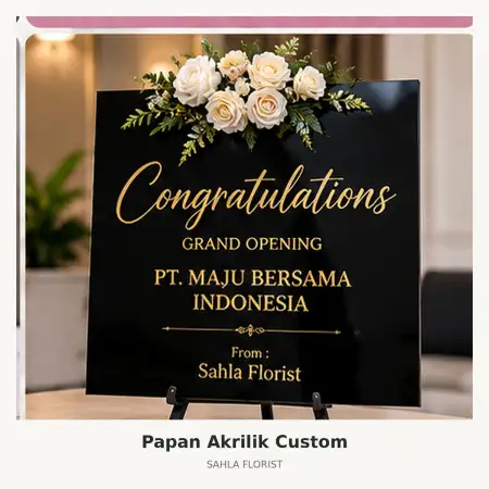 Papan Bunga Akrilik Araya Malang